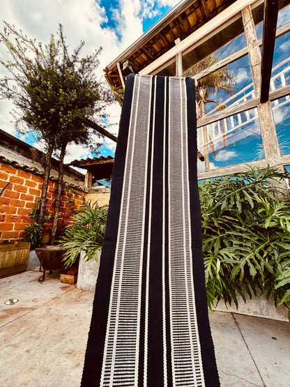 Passadeira em Linha Listrada Preta 2,0m