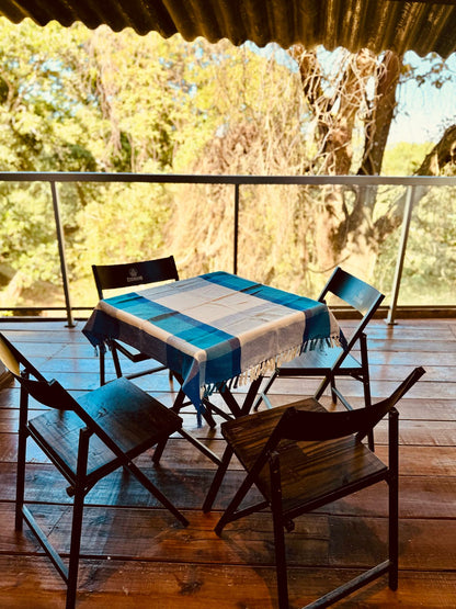 Toalha de Mesa Quadrada Cobre Lanche Xadrez Azul 0,85x0,85m