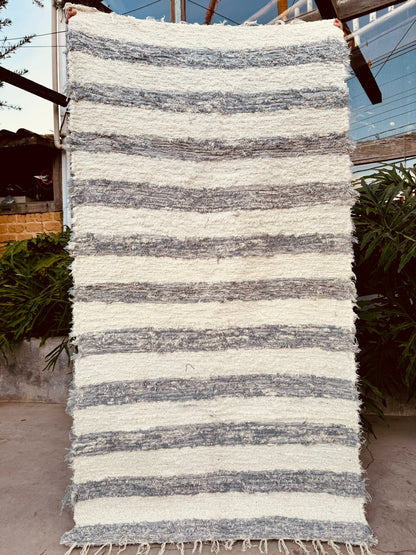 Tapete Felpudo Listrado Cinza 2,0x1,0m