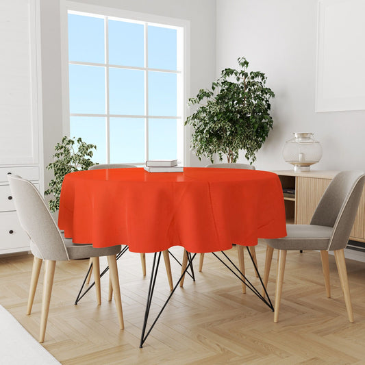 Toalha de Mesa Oxford Redonda 1,50m Laranja