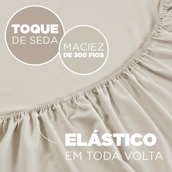 Jogo de Cama Jolitex Lençol Solteiro 2 Peças Fendi