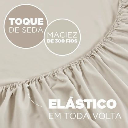 Jogo de Cama Jolitex Lençol Solteiro 2 Peças Fendi