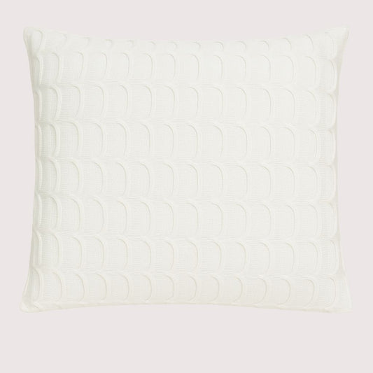 Capa de Almofada Decorativa Trico Diamantina Cru 45x45cm