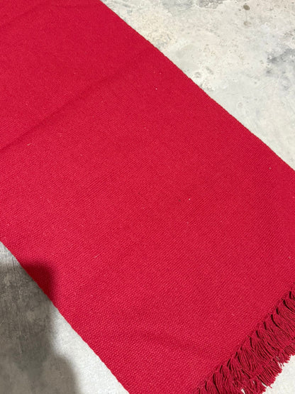Caminho de Mesa Algodão Vermelho Liso 2,0m