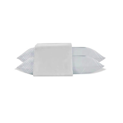 Jogo de Cama Jolitex Lençol Casal 3 Peças Cinza Riscado