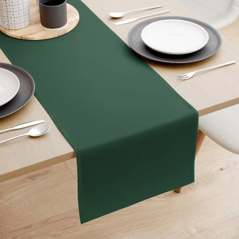 Caminho de Mesa Oxford Liso Verde Bandeira