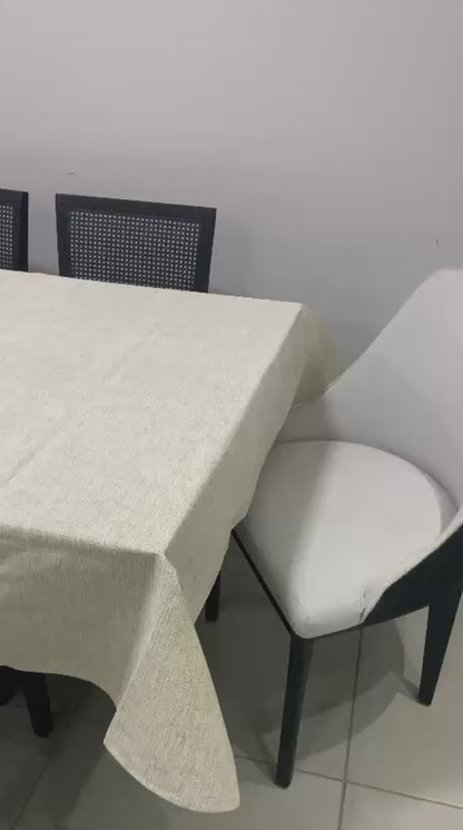 Toalha de Mesa Impermeável Mesclada Cru 1,45mx2,2m