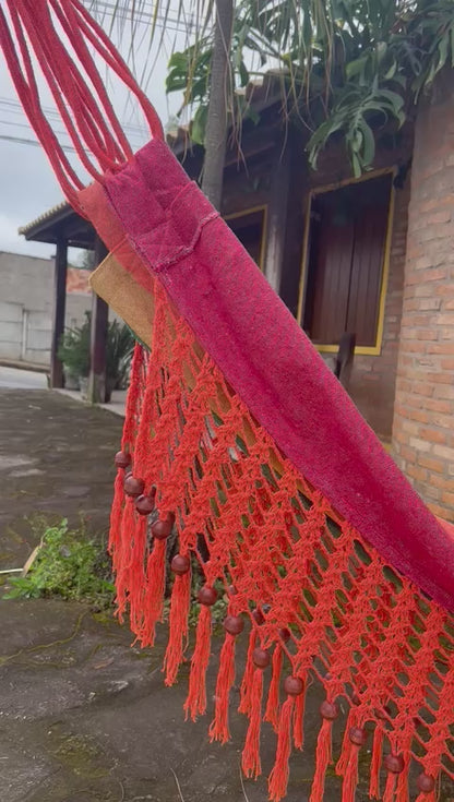 Rede Crochê e Bolinhas - Arco Íris